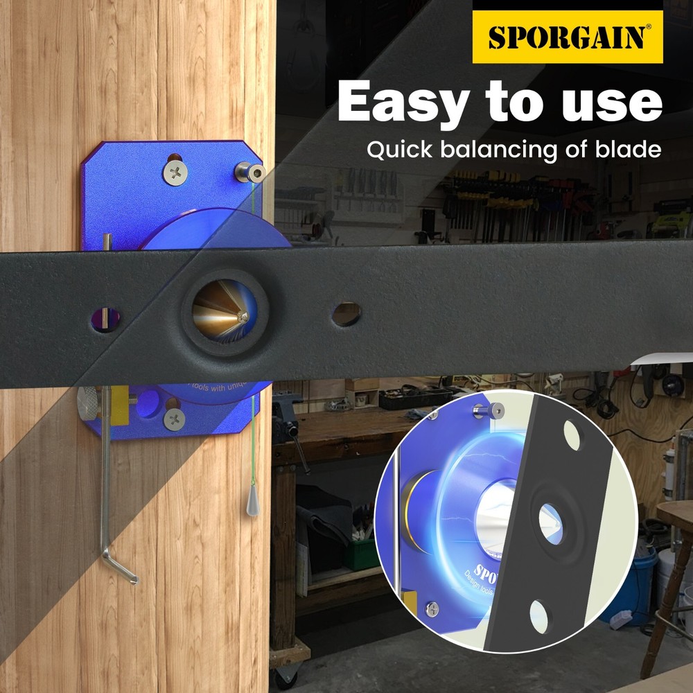 Lawn Mower Blade Sharpener&Lawn Mower Blade Balancer - Various Mower Blade,Blue