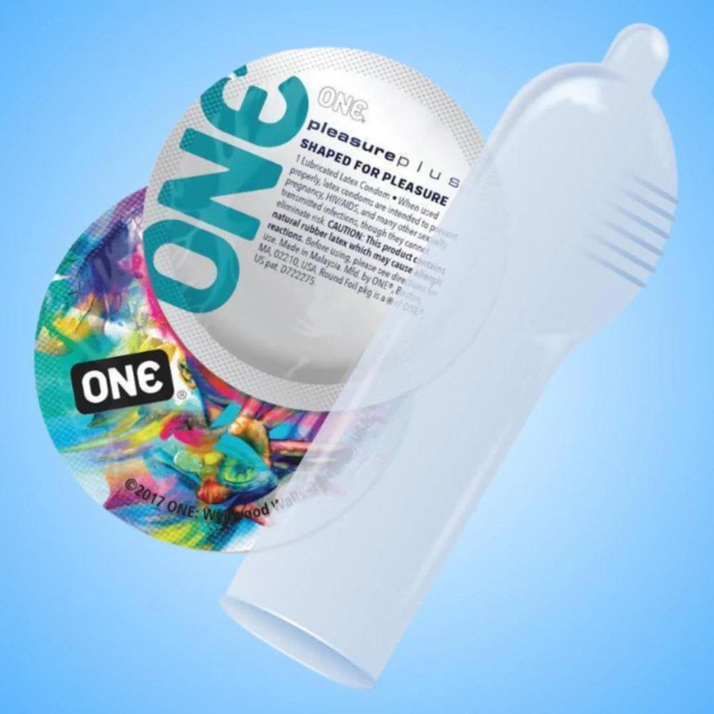 ONE Pleasure Plus Condoms with Pouch | 36-Pack