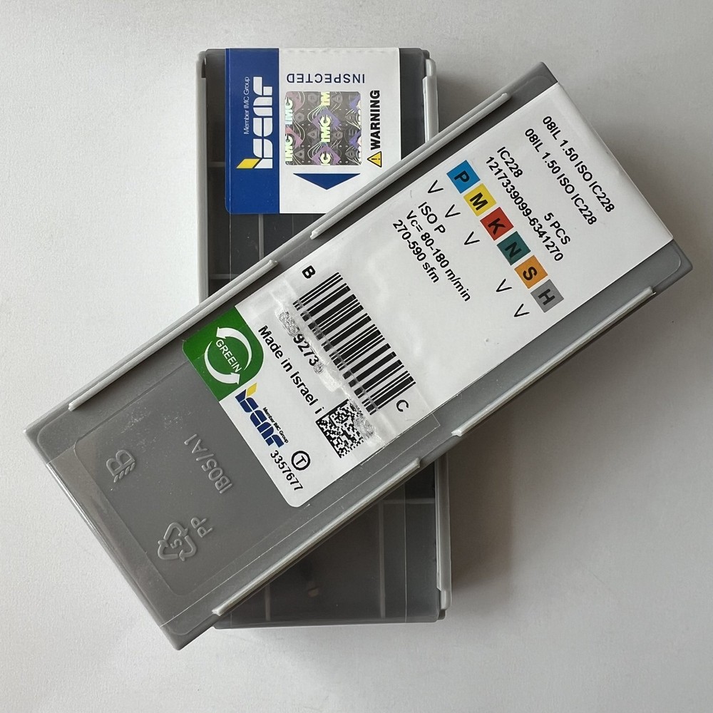 ISCAR / 08IL1.50ISO IC228 / Industrial indexable carbide inserts 5 Pcs