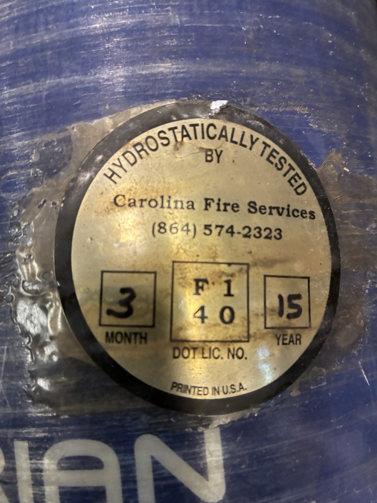 SPERIAN 917162 60 MINUTE SCBA TANK+ORIGINAL MSA CASE,VALVE,LUXFER L87G-1,RESCUE!