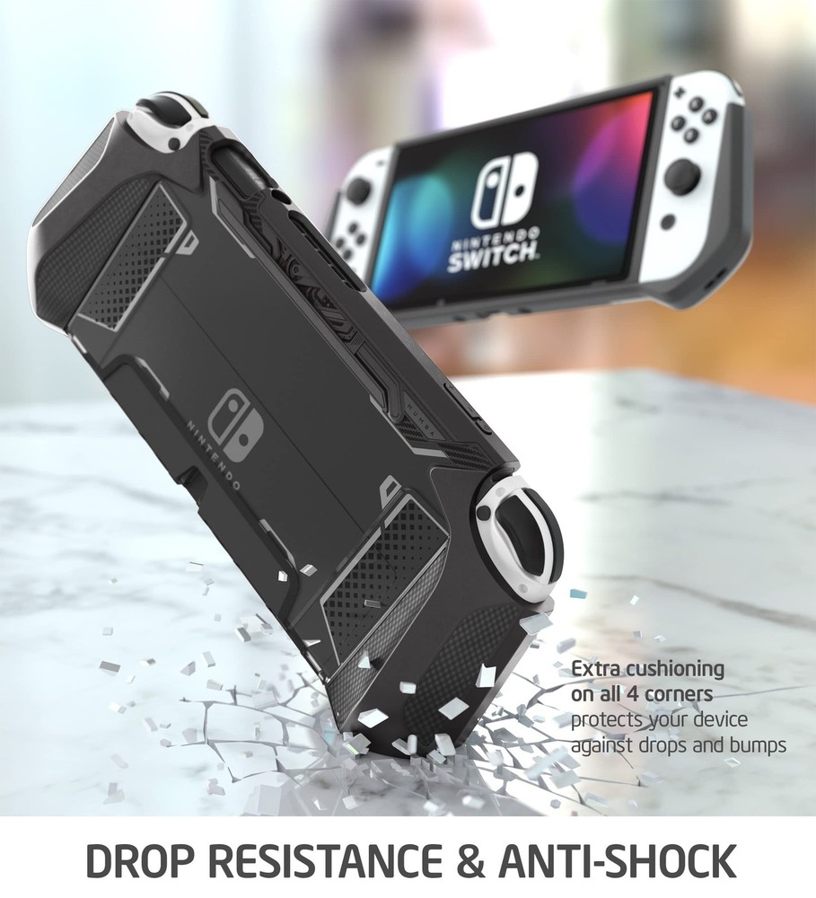 Mumba Nintendo Switch OLED Dockable Case Blade Series TPU Grip Black