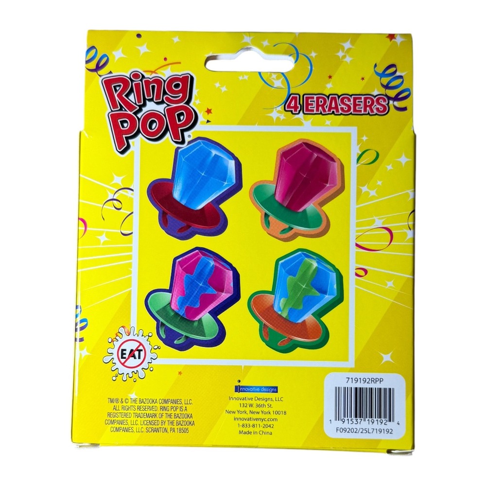 Innovative Designs Ring Pop 4 Erasers