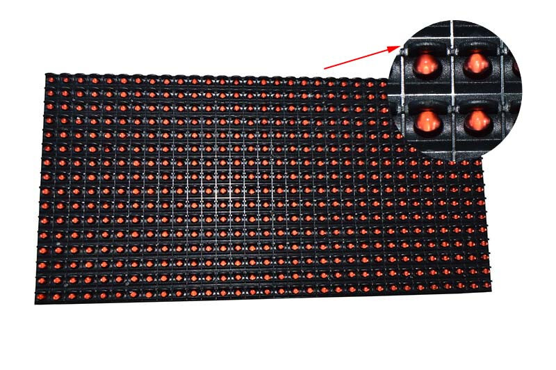 16x32cm (6.3inX12.6in) P10 single red LED Display Board Module