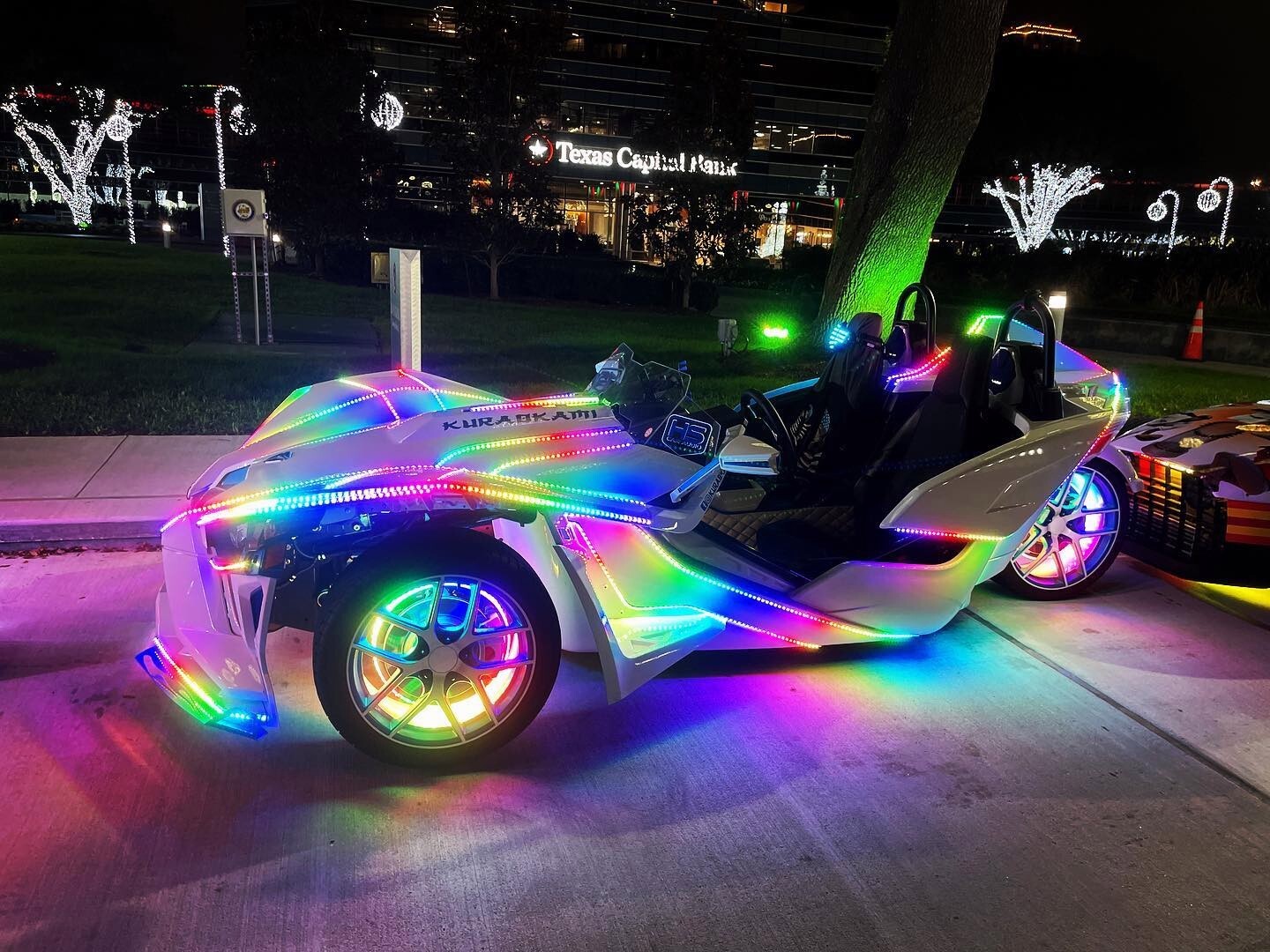 Four Rolls Quad Row 3PCS CHASING Wheel Lights for Slingshot 2015-2025 APP+Remote