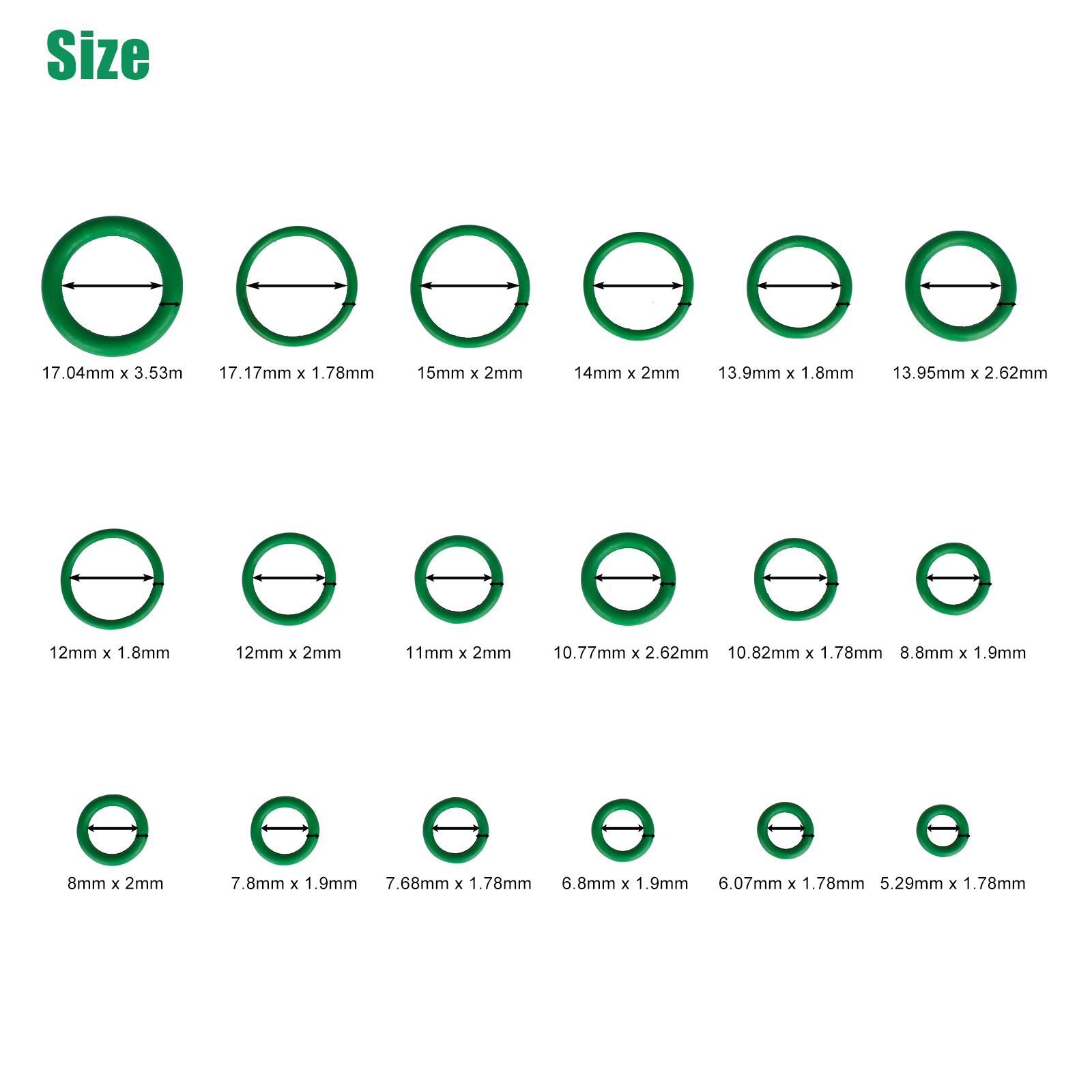 270Pcs/Set Metric Rubber O-Ring Washer Assortment Kit Gasket Automotive Seal BOX