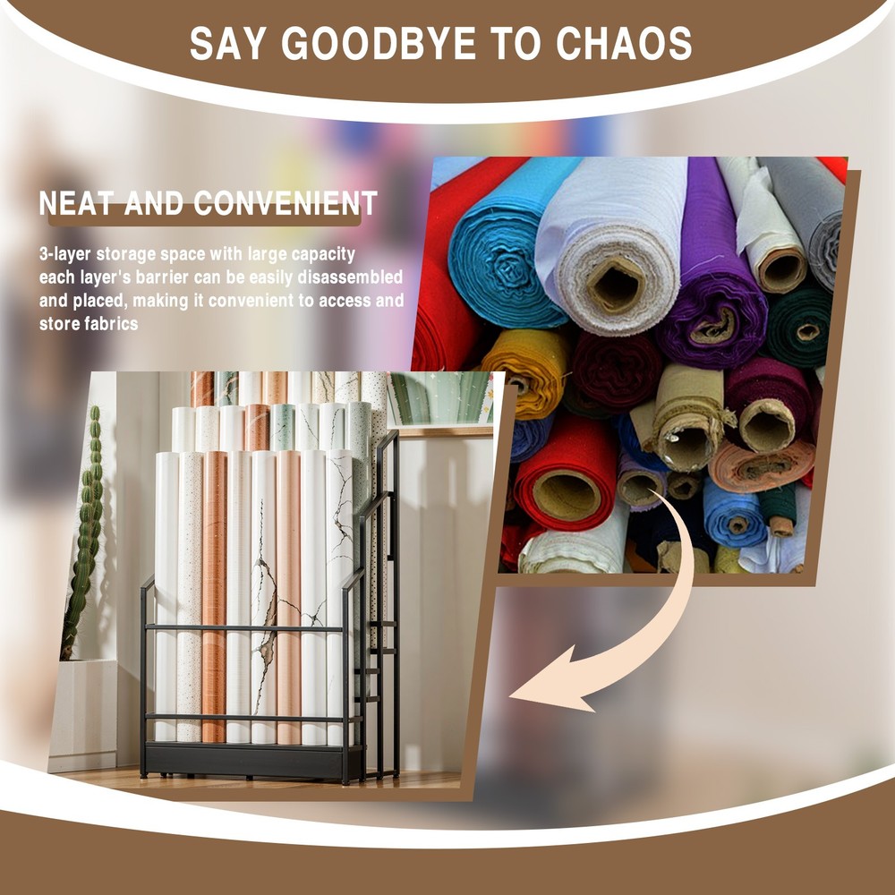 Fabric Roll Storage Rack Textile Fabric Display Rack Fabric Display Shelf