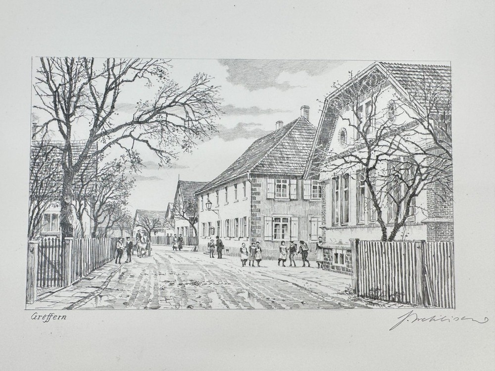 * HEINZ WEHLISCH DRAWING GREFFERN AROUND 1905 SIGNED