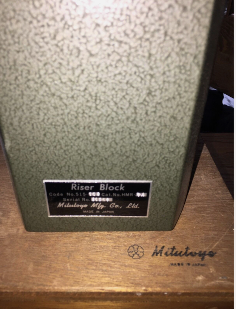 MITUTOYO 6" Riser Block - No. 515-116 - Wood Case - NICE