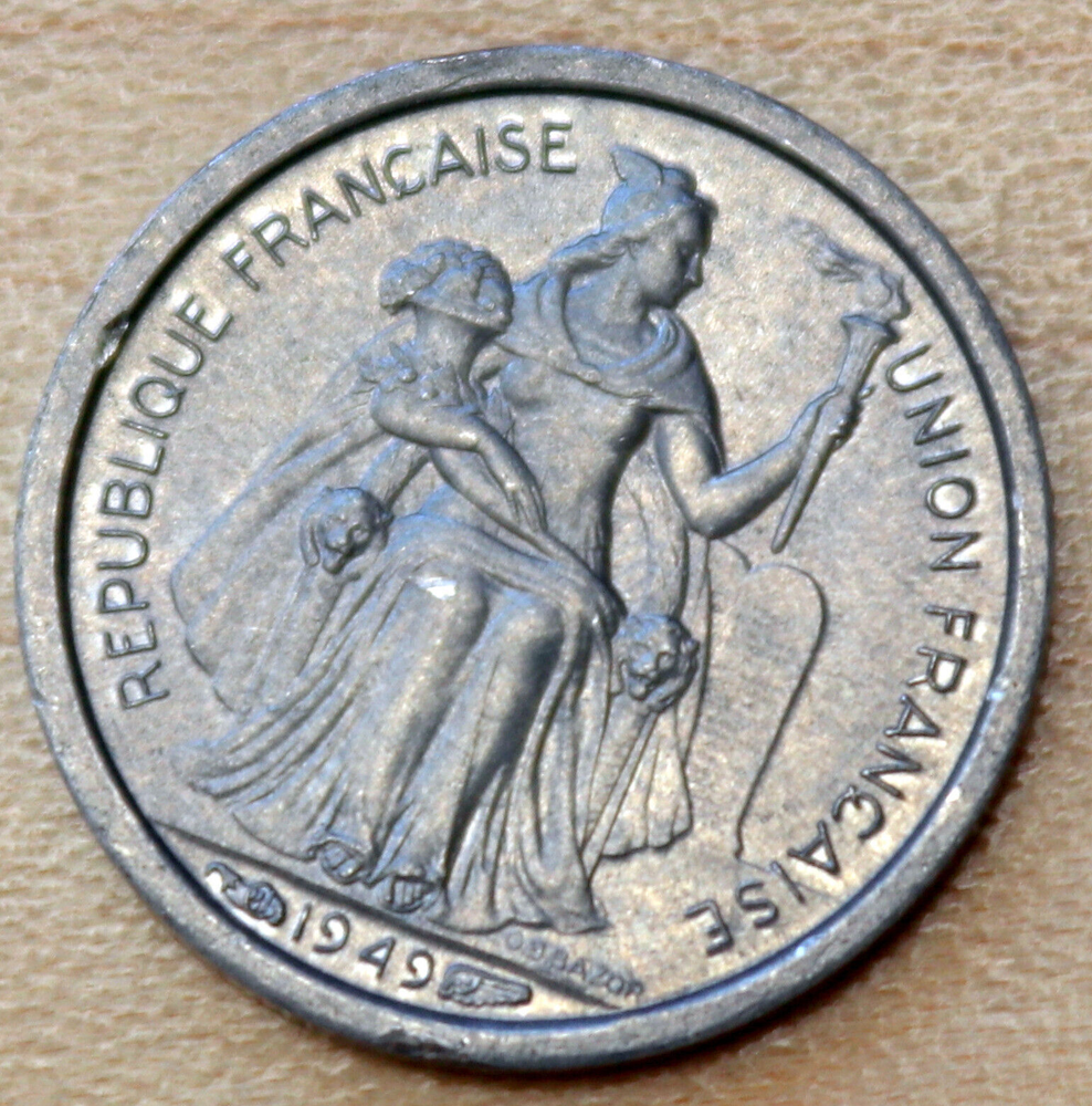 1949 New Caledonia 50 Centimes Kagu Bird