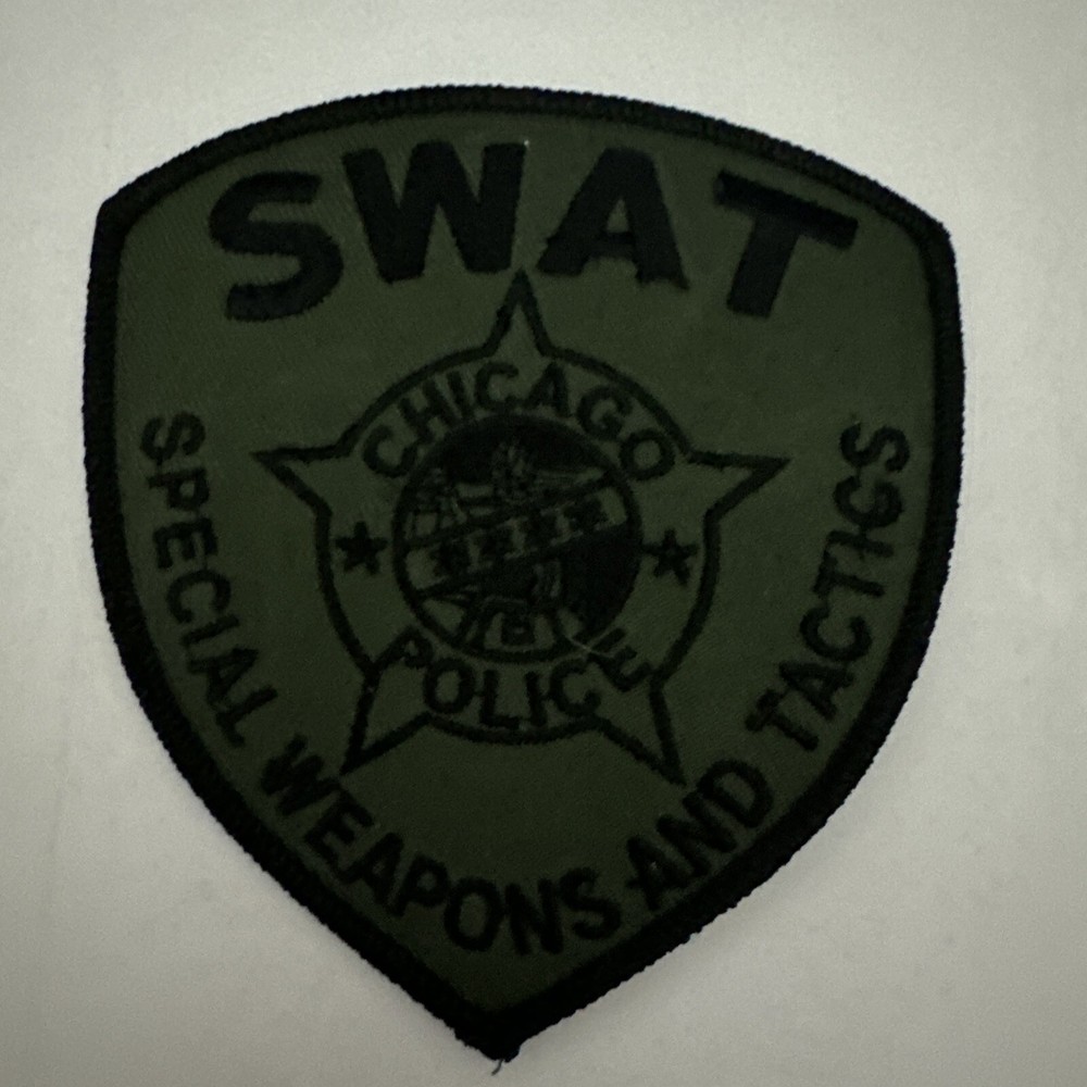 Full Size Chicago Police Olive Drab Swat Shoulder Patch