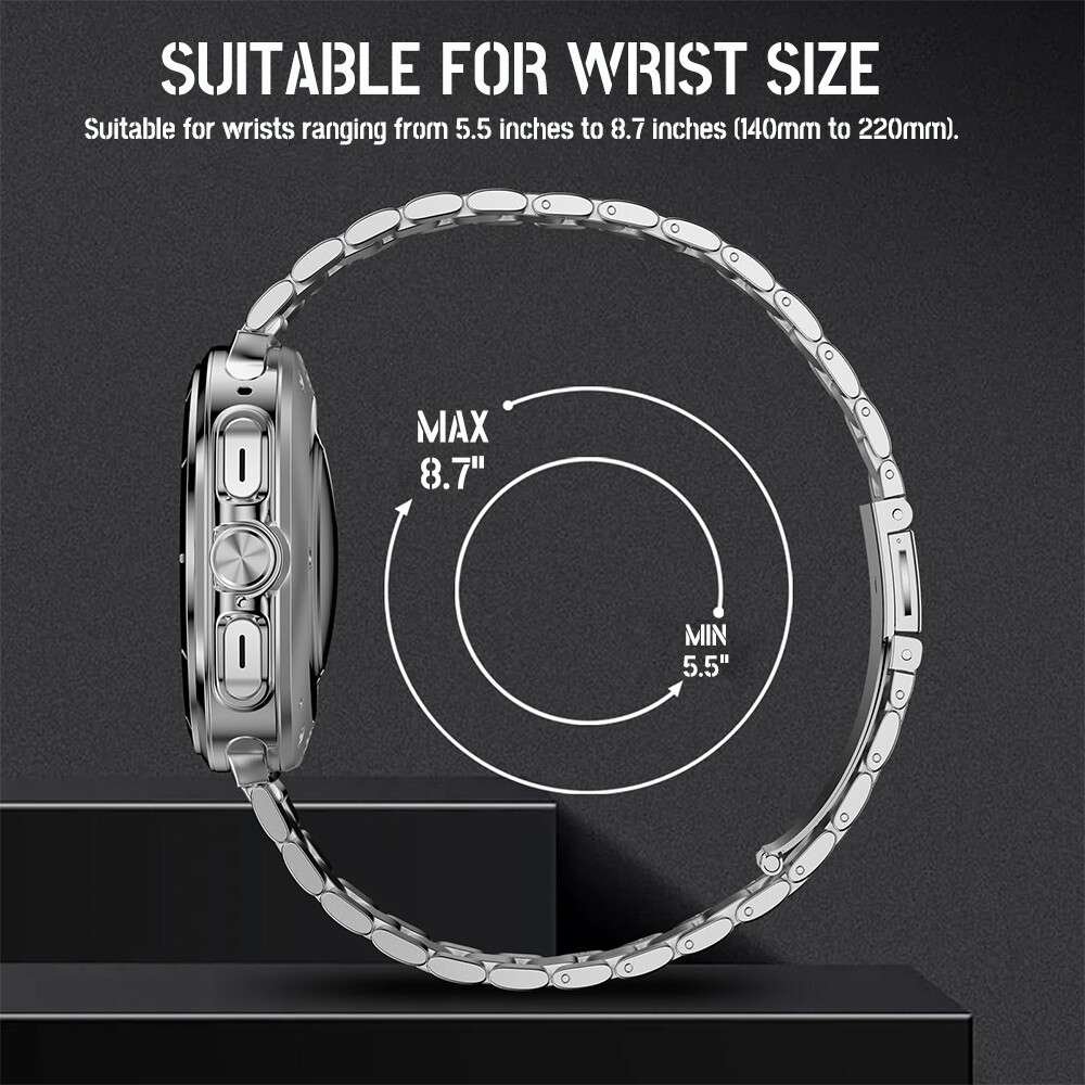 For Samsung Galaxy Watch 7 Ultra 47mm Stainless Steel Metal Band Strap Bracelet