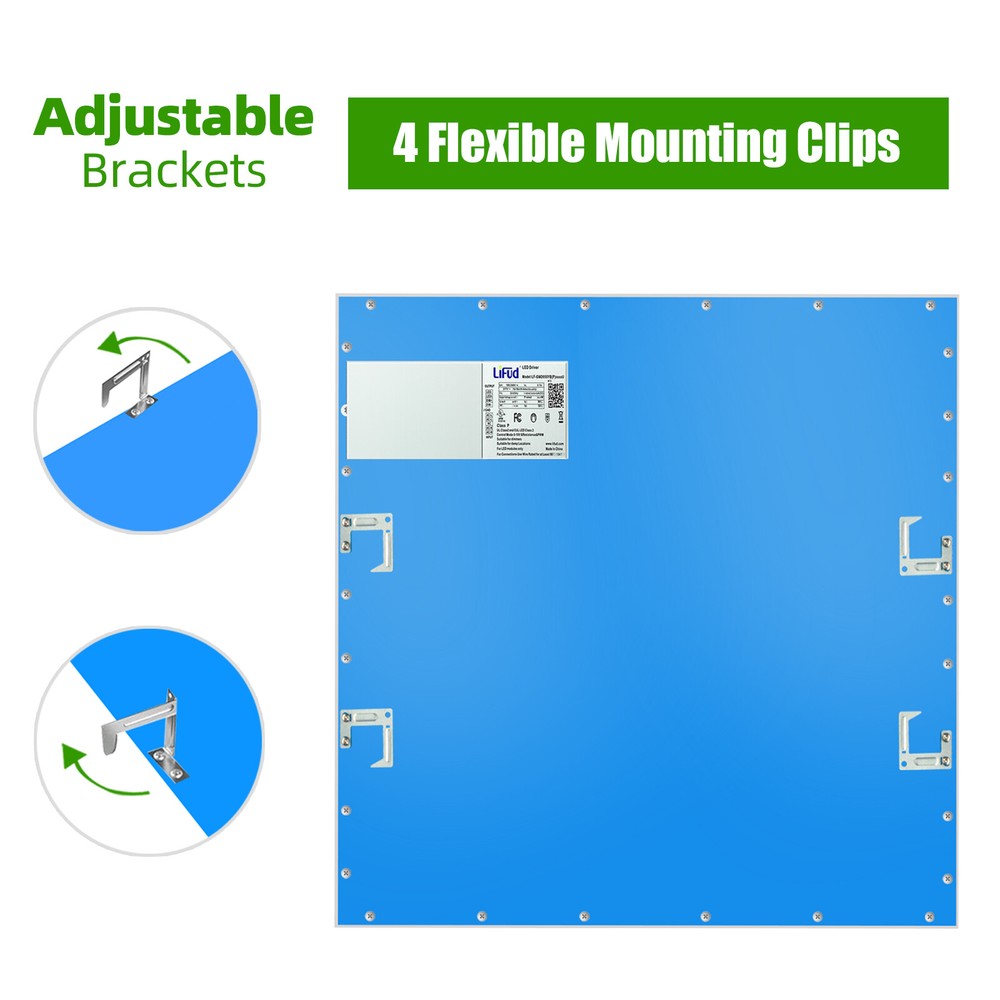 4Pack 2X2FT LED Flat Panel Light 45W Drop Ceiling Troffer Office Lamp 5000KWhite