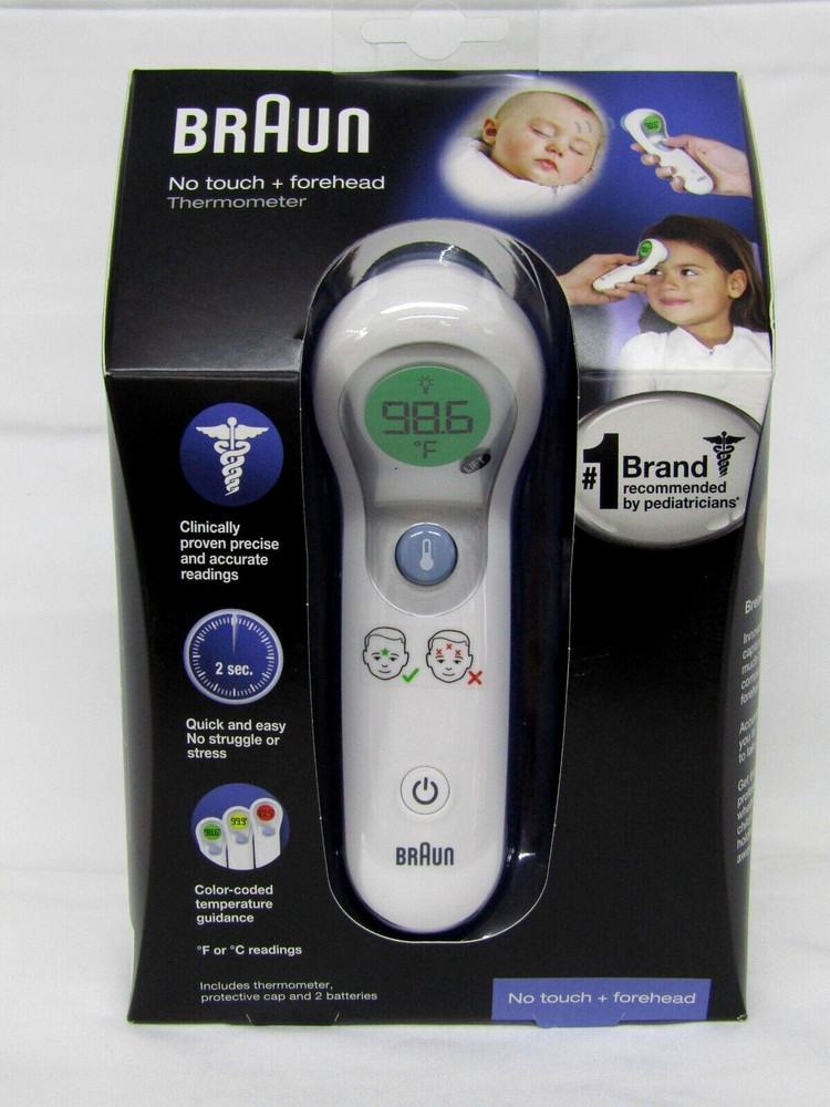Braun No Touch Forehead Thermometer Color Coded Temp NTF3000CN - SEALED