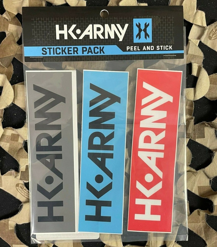 NEW HK Army Rectangle Typeface Sticker Pack - 5 Stickers