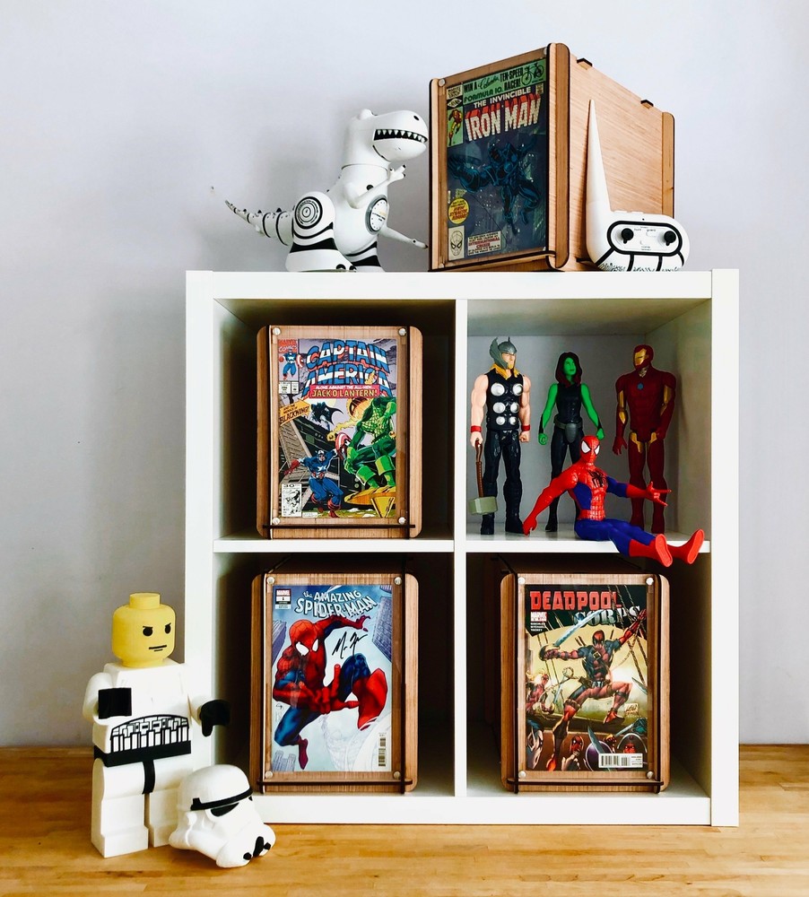 Two Pack Comic Book Storage Boxes & Acrylic Frames - One for a Gift-One for You