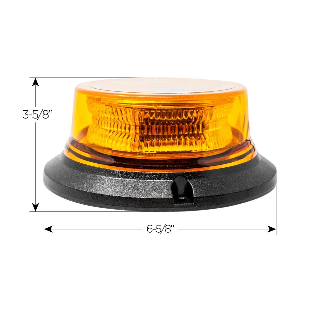 Pro LED Class 1 Amber LED Permanent Mount Warning Light Beacon w/Mirror Bracket