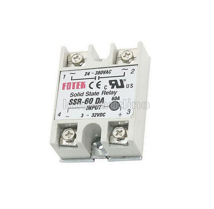 24V-380V 60A 250V SSR-60 DA Solid State 3-32V DC To AC Relay Module