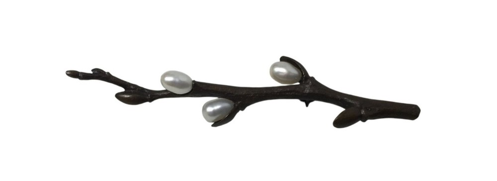 Vintage Spring Flower Bud Branch Brooch Pin