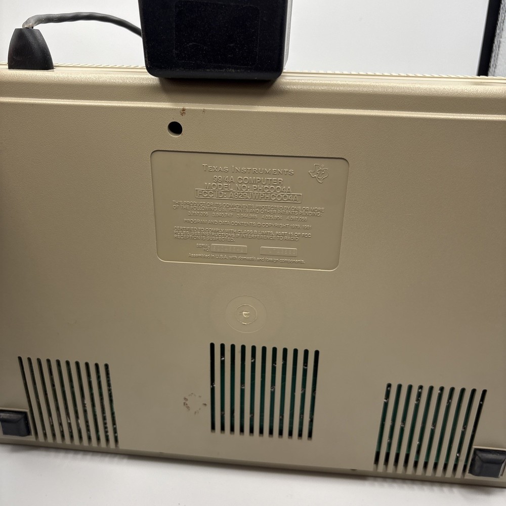 Texas Instruments Computer 99/4A, Untested, W/ Power Adapter & Car Wars, Othello
