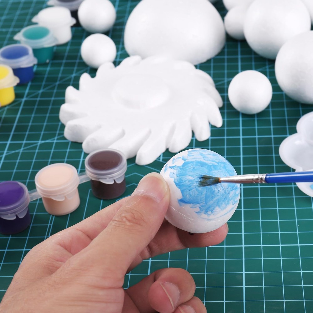 FFchuanhe 72 Pcs Solar System Model Foam Balls Kit Includes medium, White