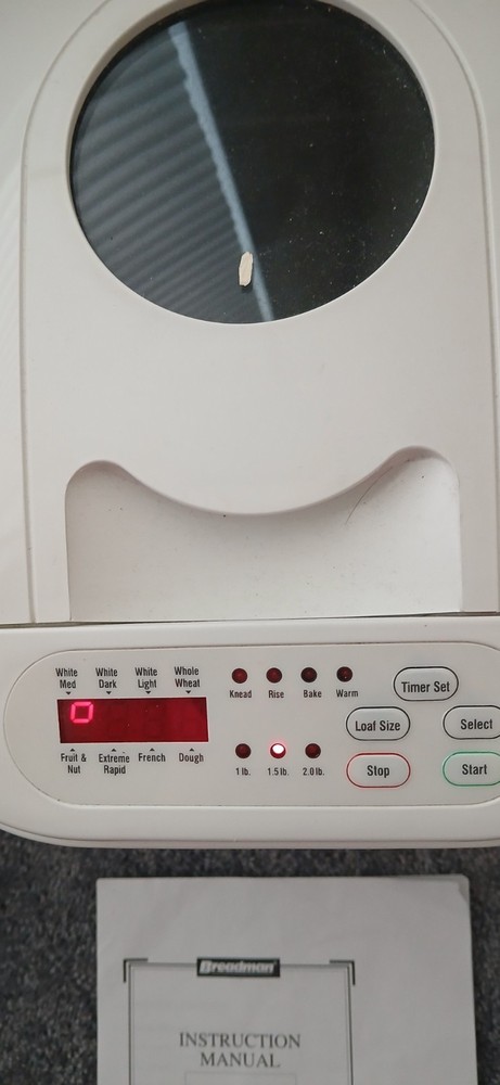 BREADMAN TR444 BREAD MAKER MACHINE 1LB 1.5 LB 2 LB.
