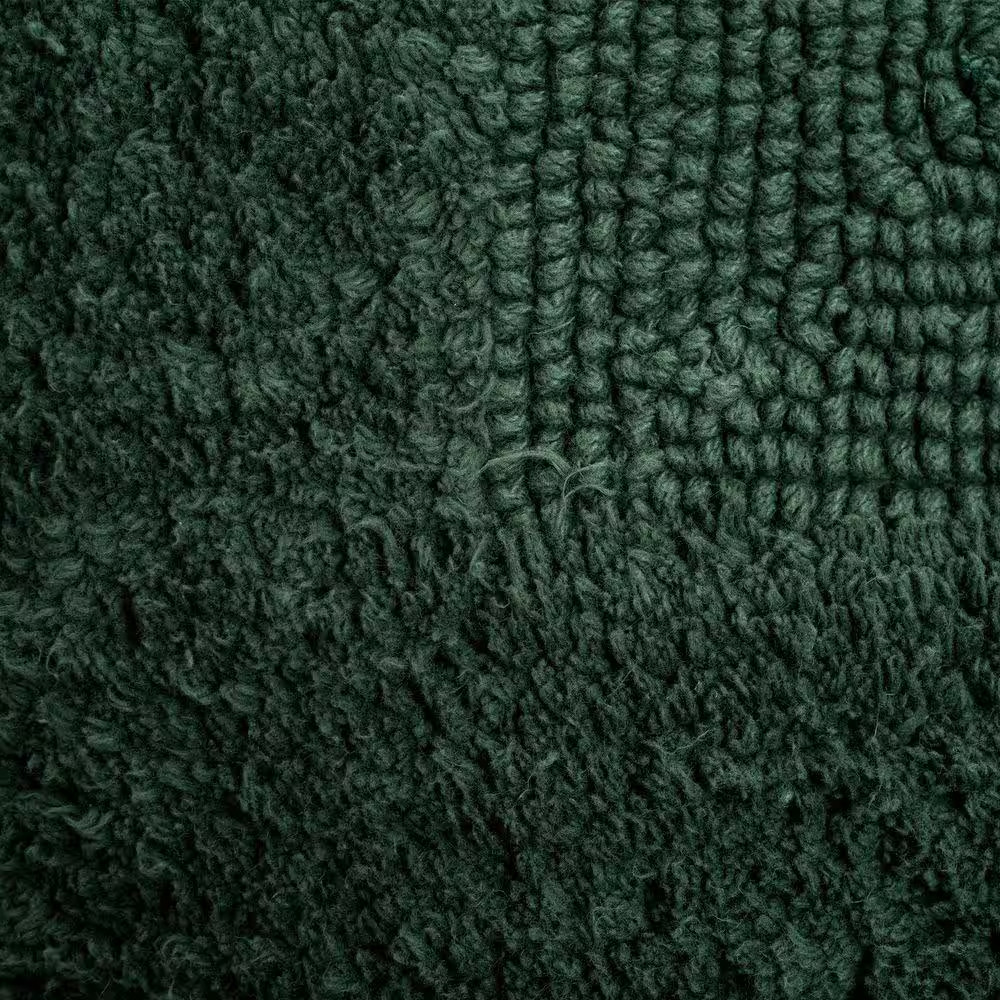 Green 2 Ft. X 5 Ft. Cotton Reversible Extra Long Bath Rug Runner