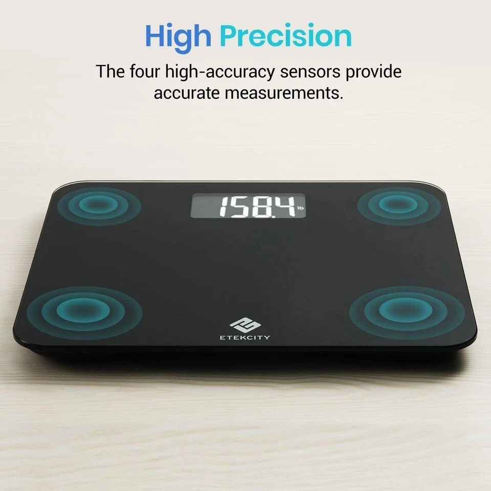 Digital Bathroom Scale, Extra Wide Platform, High Capacity 440 Lb