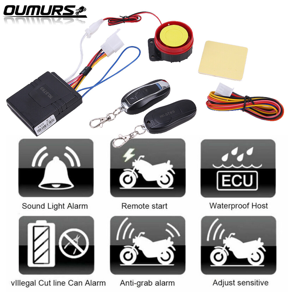 Motorcycle Bike Security Alarm System Anti-theft Remote Control Engine Start