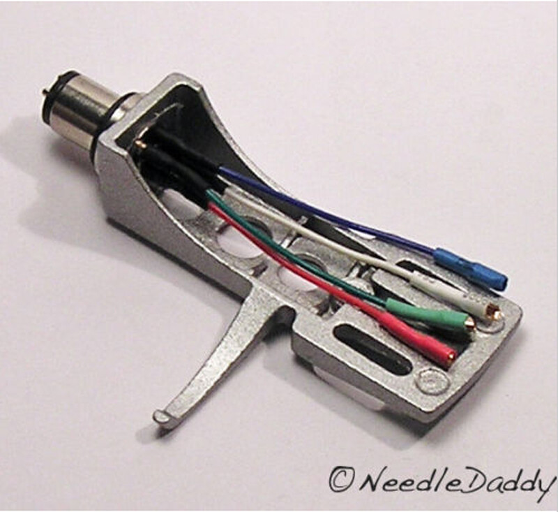 Technics Style Silver Headshell With OFC Wire Leads! Fits Most Turntables!