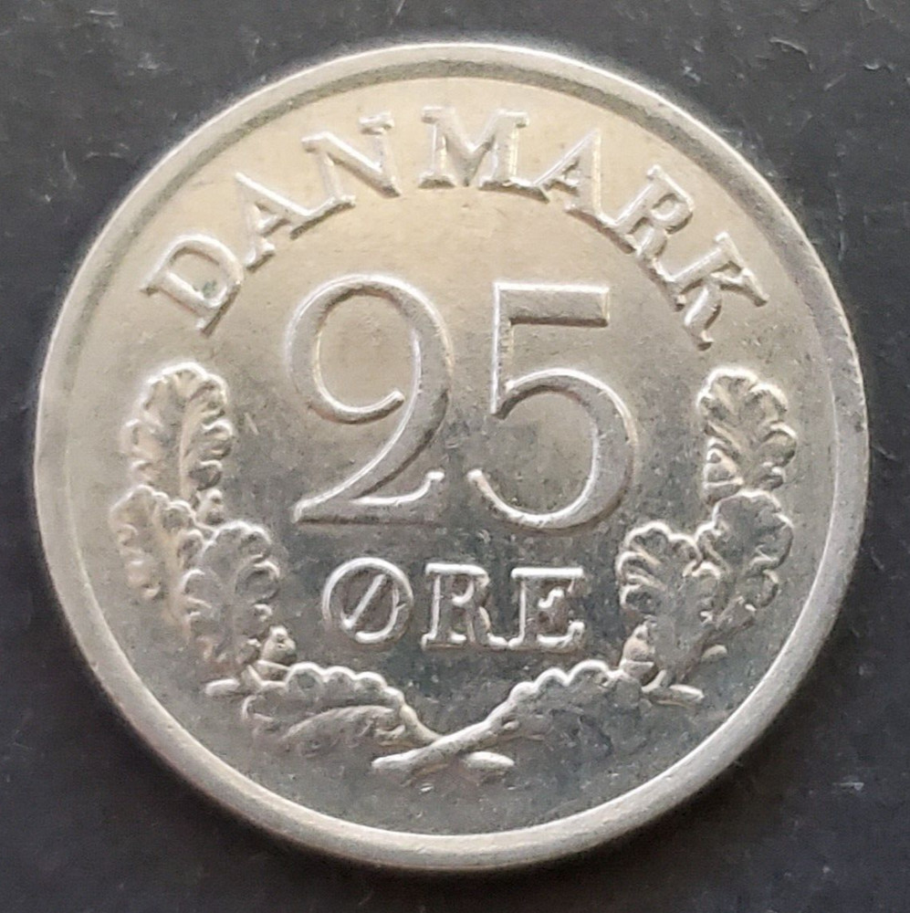 Denmark, Nice 1964 25 ore coin
