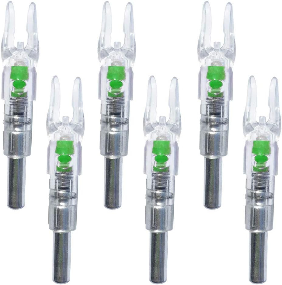 6PCS-S Lighted Nocks for Arrows with .244/6.2Mm inside Diameter Compound Bow Arr