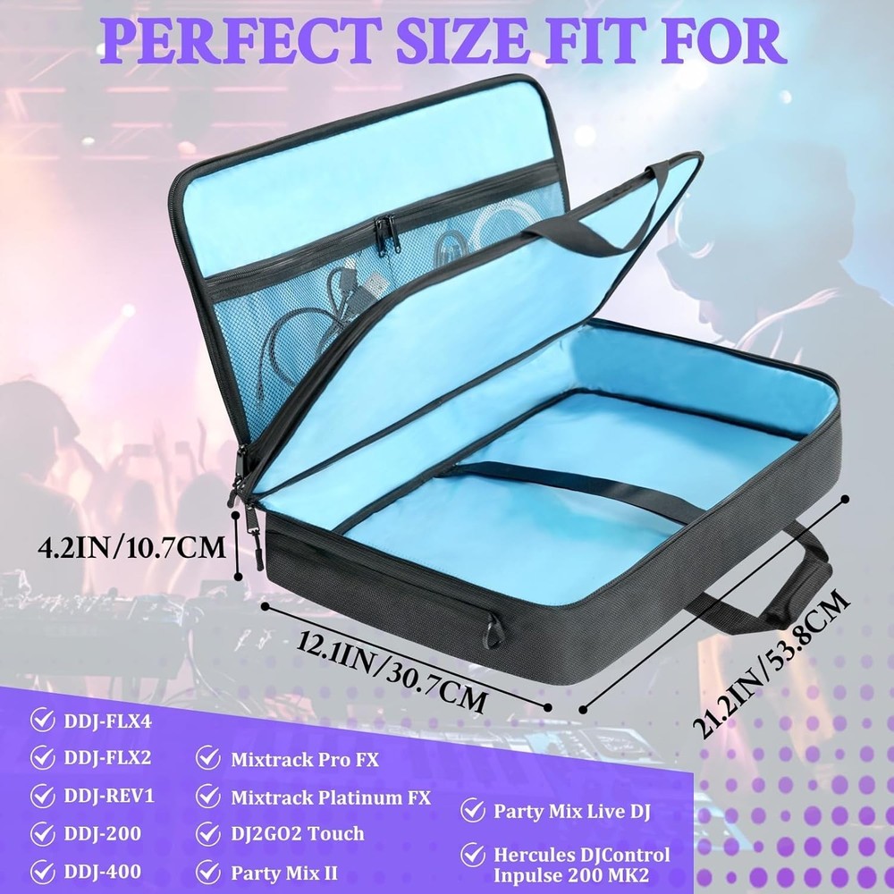 3-Mode DJ Controller Carrying Case for Compatibility & Safety