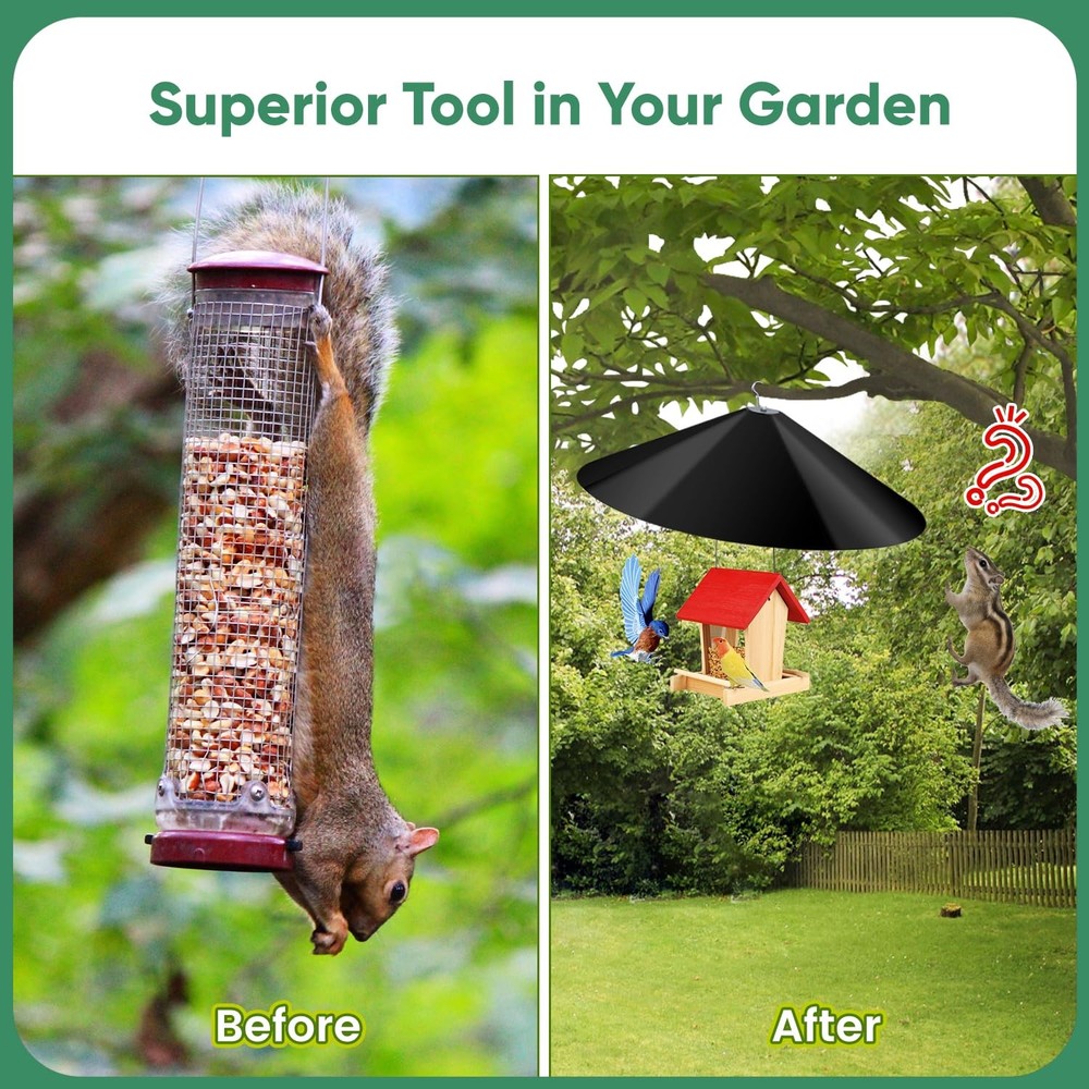 24-Inch Squirrel Baffle for Bird Feeder Pole - Squirrel Proof Solution