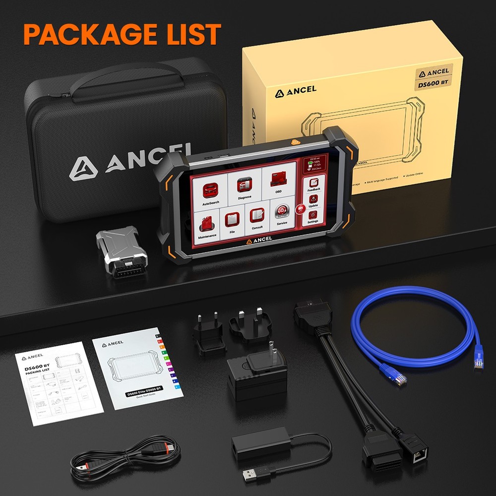 ANCEL DS600BT Car OBD2 Scan Tool All System Diagnostic Bidirectional ECU Coding