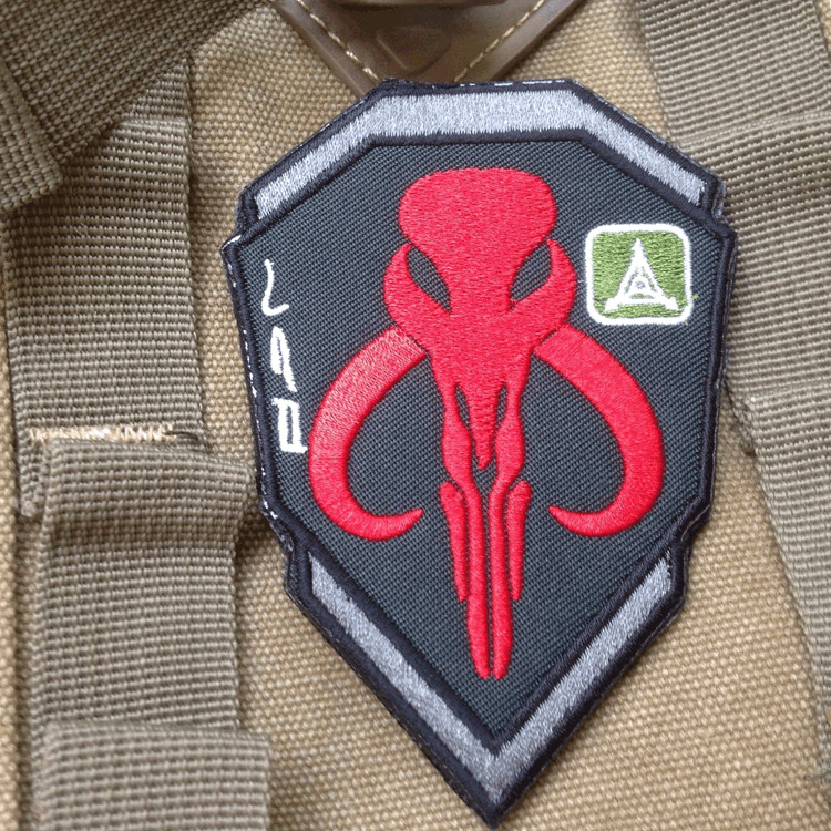 STAR WARS BOBA HUNTER EMBROIDERED BADGE USA ARMY HOOK LOOP PATCH