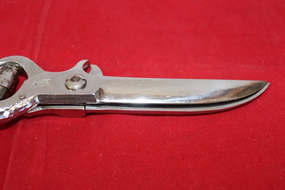 RARE VTG Justinus Soligen Germany Eagle Kitchen Shears 4" Blade