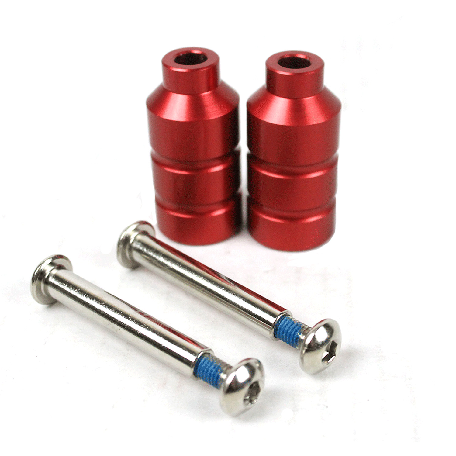 Scooter Pegs with 2in Axles and Bolts - Red