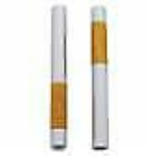 Chrome/Walnut Tube Door Lock Knobs (2Pc/Set)