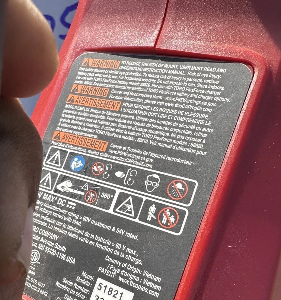 Toro Flex-Force 60 volt Max 605 CFM 157-MPH TOOL ONLY