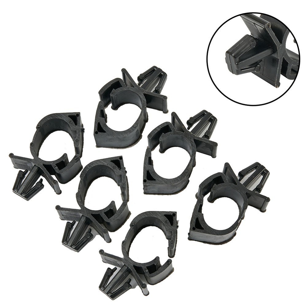 10 Pcs Fasteners Clips Wire Harness Fixing Automatic Route Cable Black Plastic