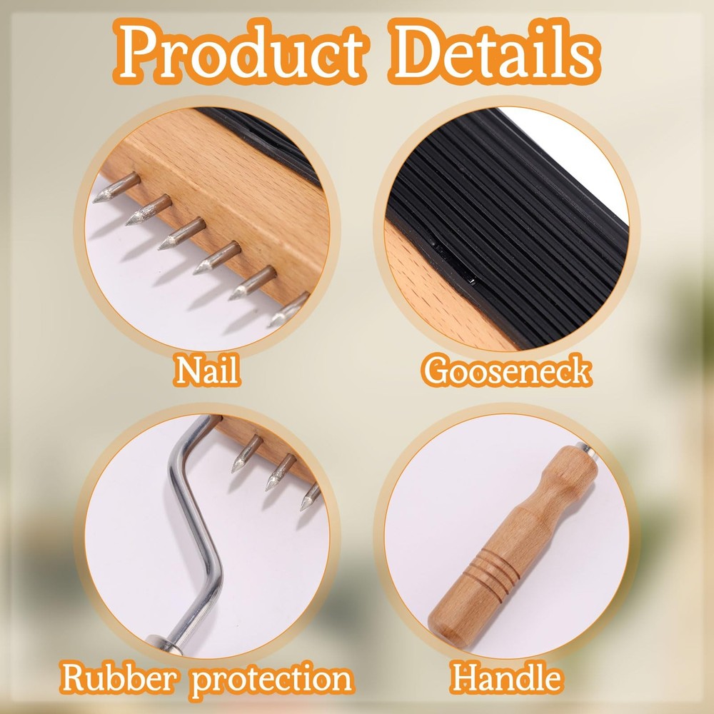 Webbing Stretcher Tool, Wood Handle Webbing Gooseneck Puller Stretcher Practi...