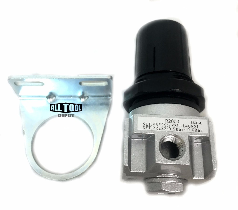 1/4" Air Compressor Regulator 4 Port Devilbiss Porter Cable Craftsman