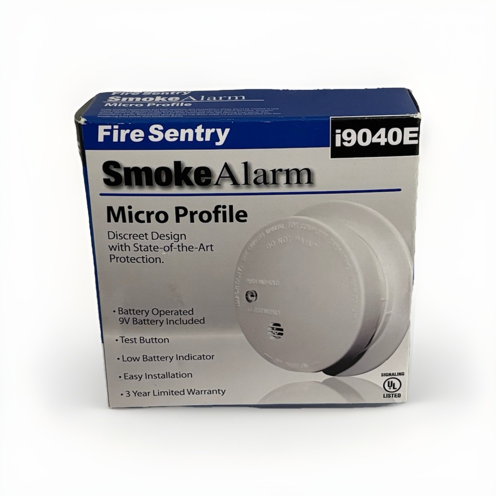 Kidde Fire Sentry Smoke Alarm Micro Profile i9040E Battery Operated