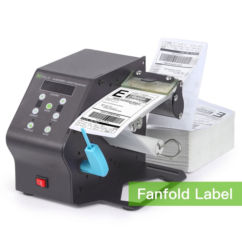 U.S. Solid Automatic Label Dispenser 4.7 in Width Fanfold Labels Counter