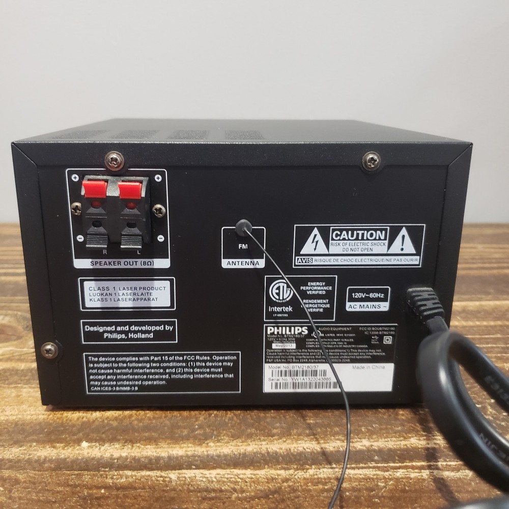 Philips BTM2180 Micro Music System Bluetooth CD MP3 USB Tested