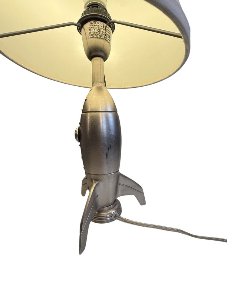 Pottery Barn 10” Rocket Ship Table Lamp