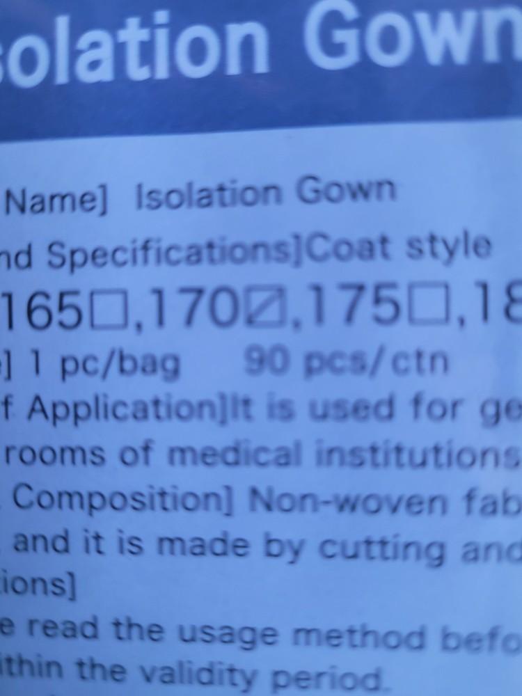 Box Of Insulation Gowns