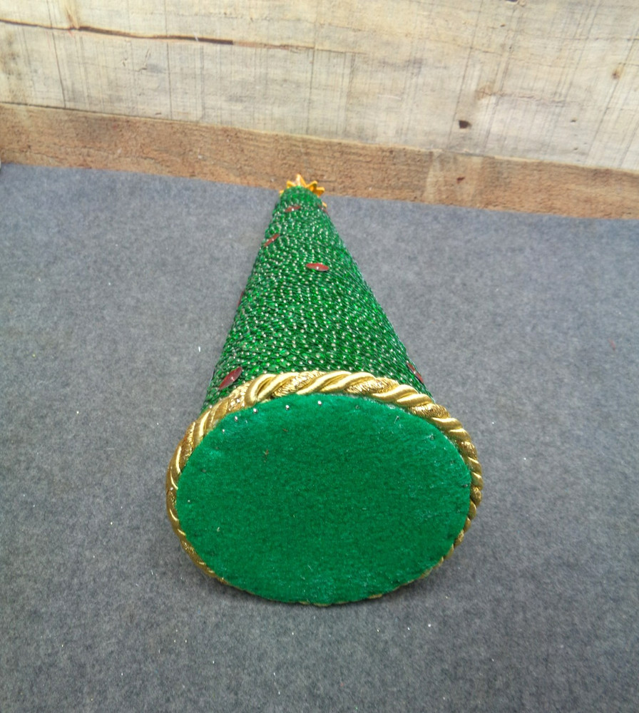 Shiny Sequin Green Christmas Tree 12"