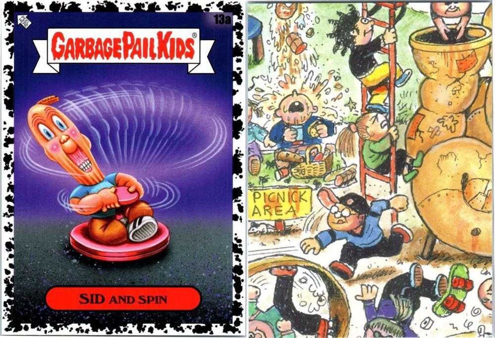 2024 GARBAGE PAIL KIDS KIDS AT PLAY - BLACK PARALLEL CARD 13a Sid and Spin