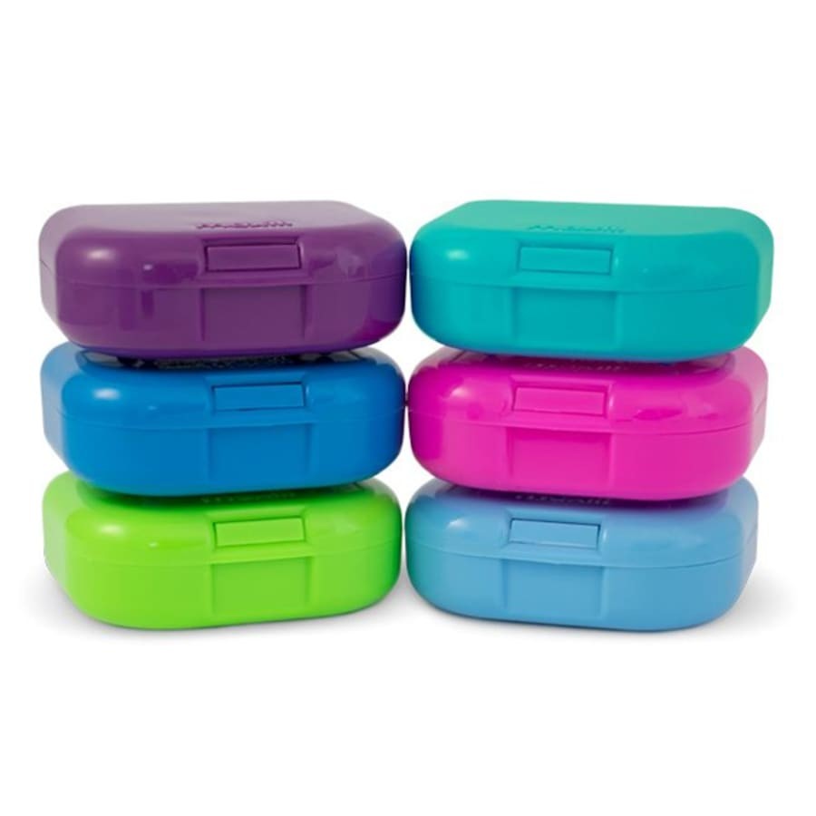 Retainer Boxes Smooth Design Assorted Colors 50 Pcs Hinged Lid